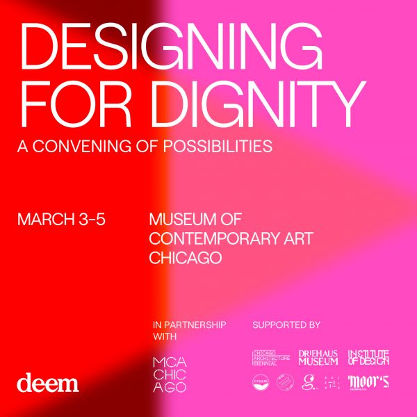 Graphic with Designing for Dignity logo