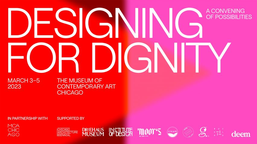 Graphic with Designing for Dignity logo