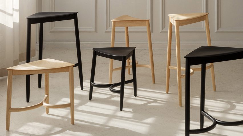 Tripot stool by Fogia in collaboration with Inga Sempé