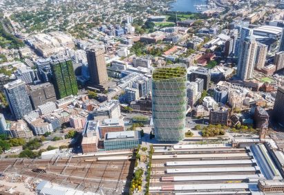 Bird's eye view of urban landscape