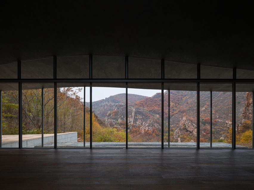 Mountain view from Upper Cloister