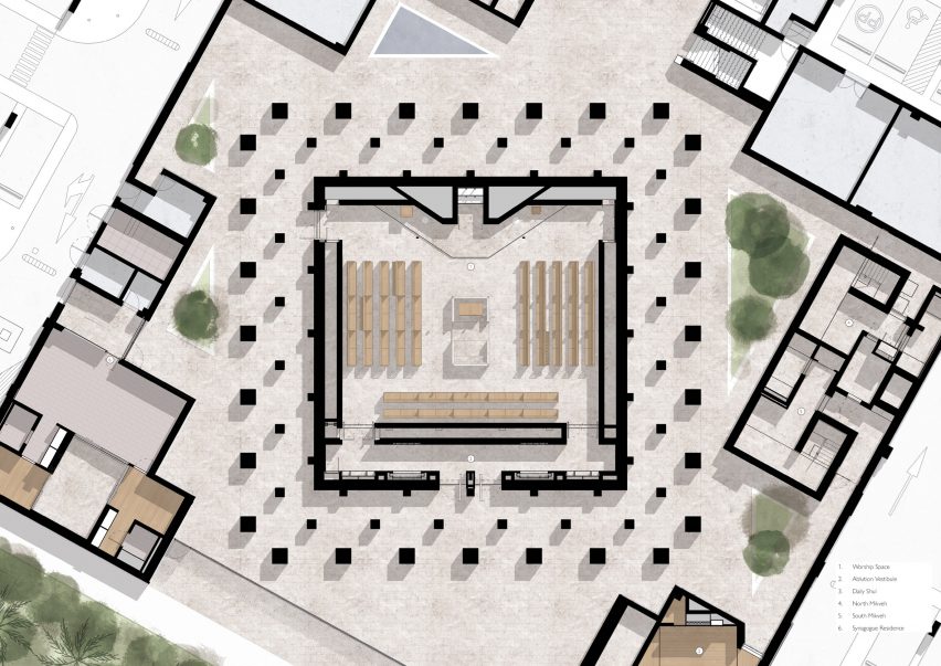 Synagogue floor plan