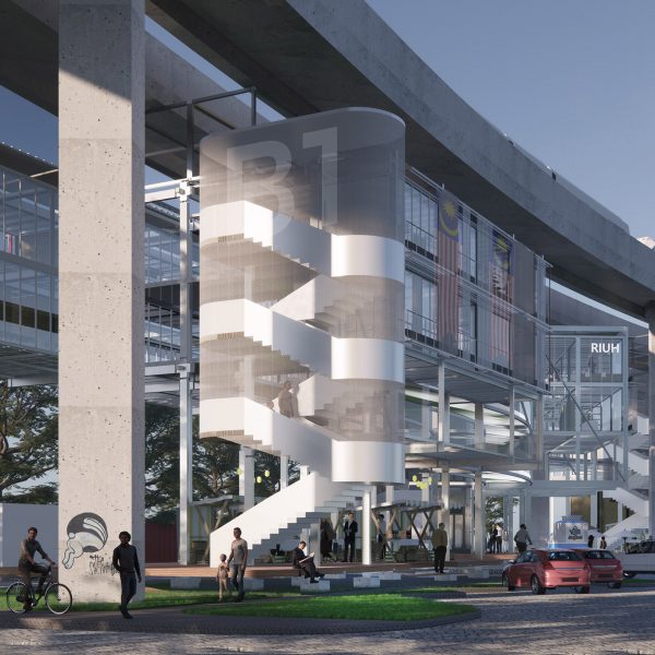Exterior visualisation of large building