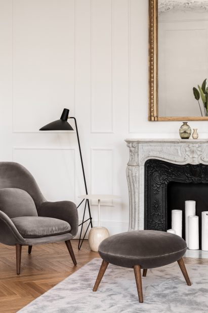 Living room interior of Ukraine apartment designed by Anastasiia Novikova