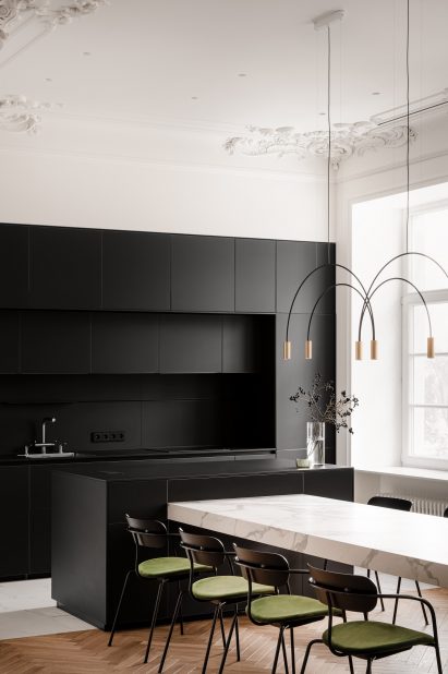 Kitchen interior of Ukraine apartment designed