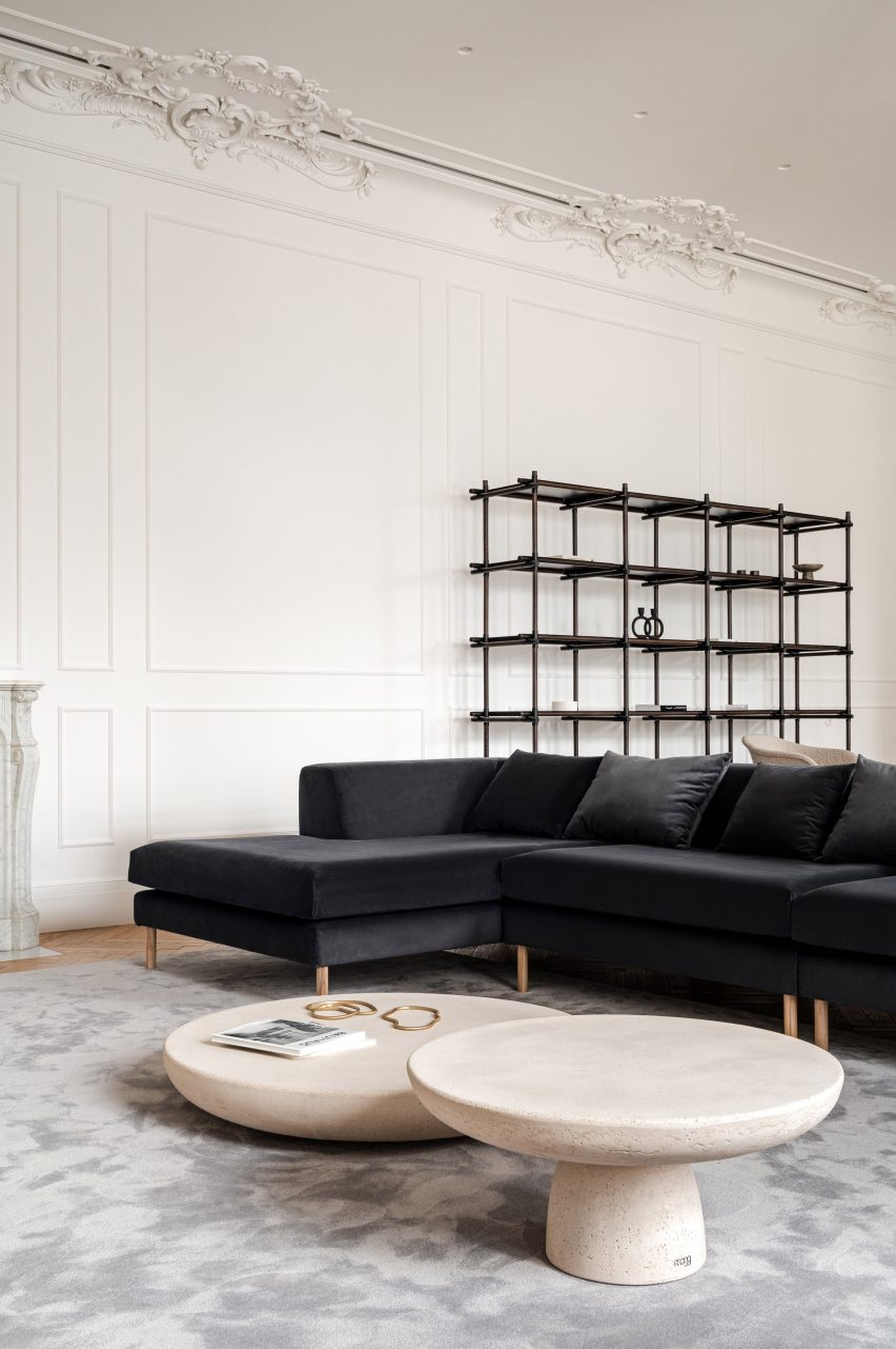 Living room interior of Ukraine apartment designed by Anastasiia Novikova