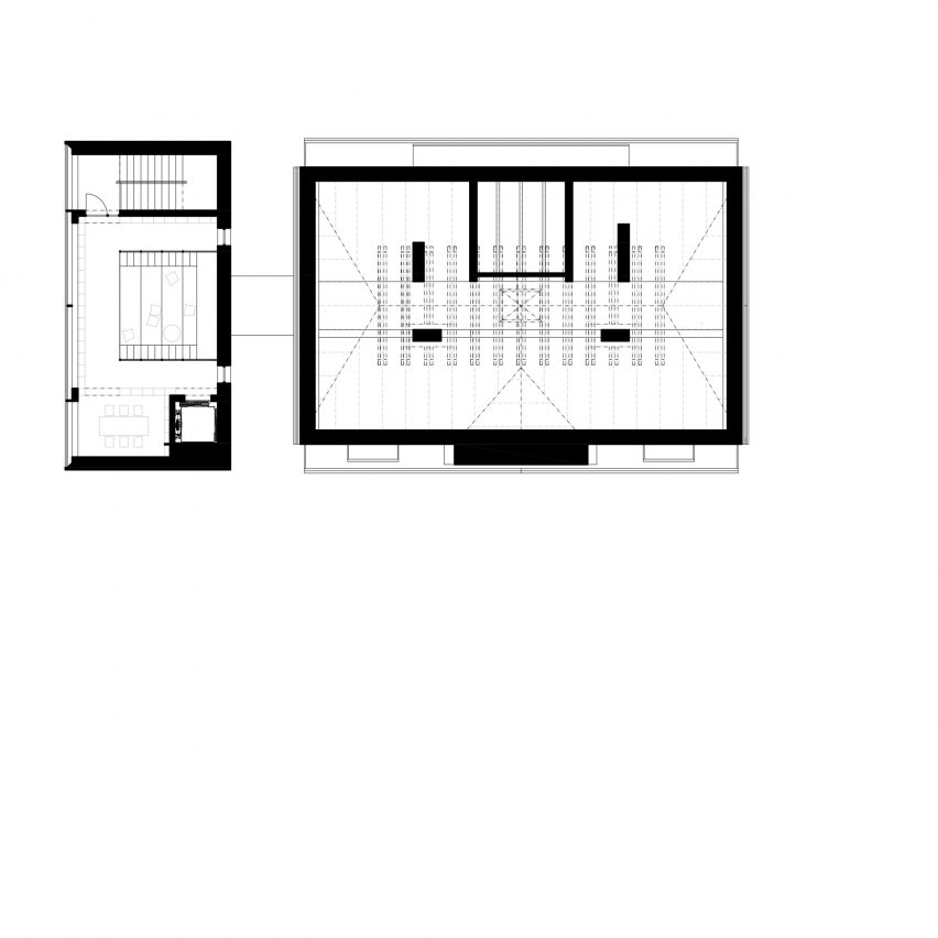 Second floor plan of IGI Library