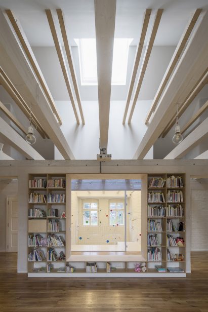 Interior photo of the library