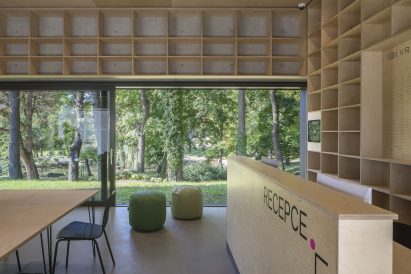 Interior photo of the Czech library