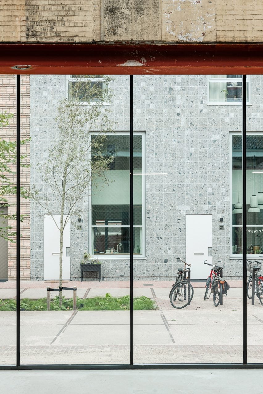 Interior of Bovenbouwwerkplaats community hub in Utrecht by Studioninedots