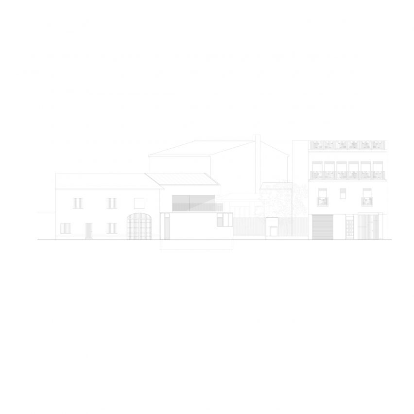 Elevation drawing of Casa SM by Form_A
