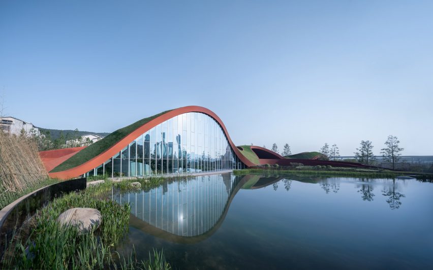 Exterior of Chaohu Natural and Cultural Centre by Change Architects