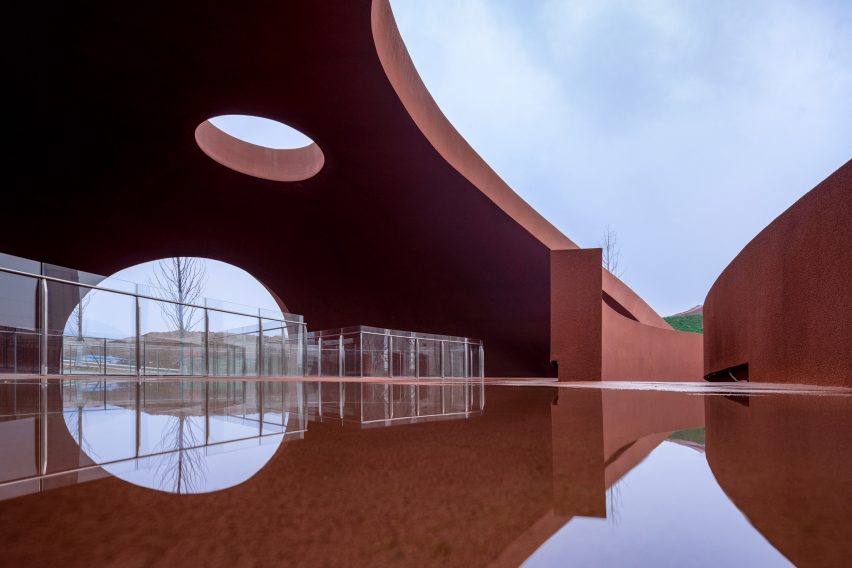Exterior of Chaohu Natural and Cultural Centre by Change Architects