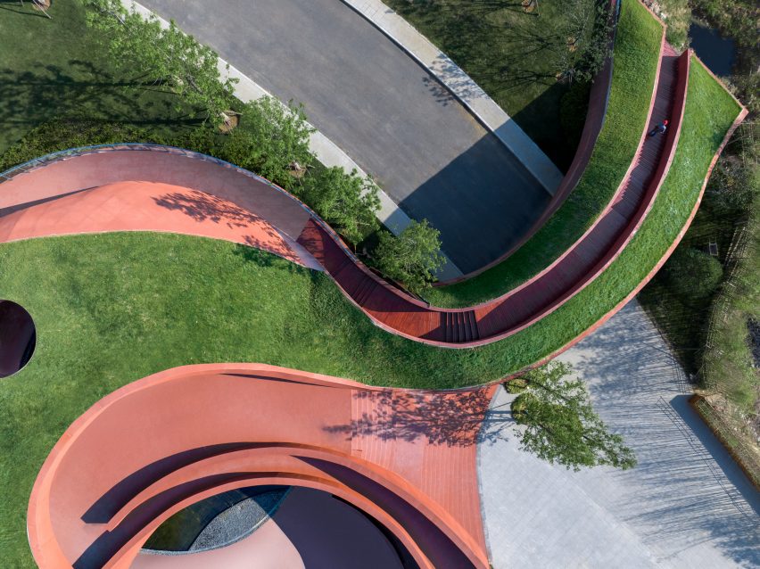Exterior of Chaohu Natural and Cultural Centre by Change Architects