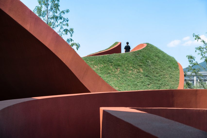 Exterior of Chaohu Natural and Cultural Centre by Change Architects