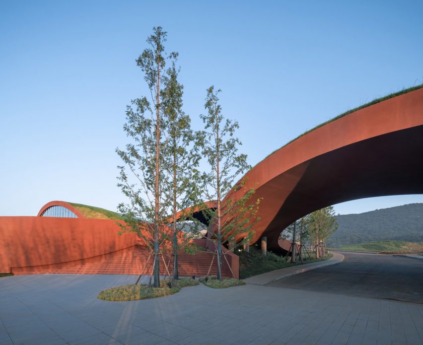 Exterior of Chaohu Natural and Cultural Centre by Change Architects