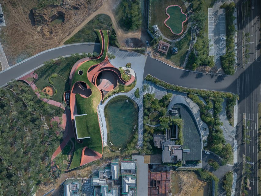 Exterior of Chaohu Natural and Cultural Centre by Change Architects
