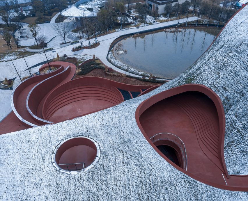 Exterior of Chaohu Natural and Cultural Centre by Change Architects