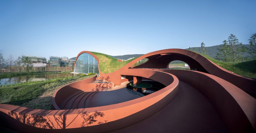 Exterior of Chaohu Natural and Cultural Centre by Change Architects