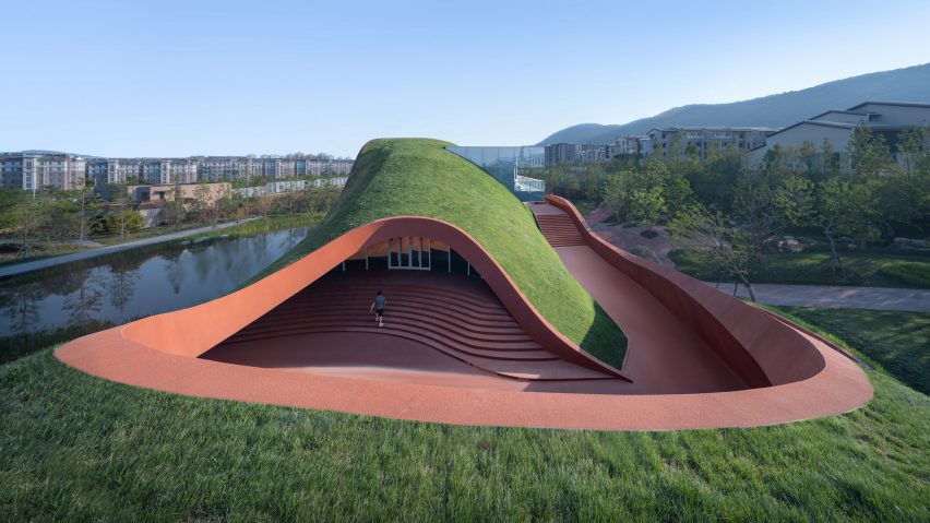 Exterior of Chaohu Natural and Cultural Centre by Change Architects