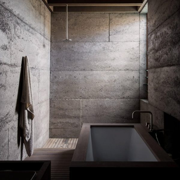 Concrete bathrooms