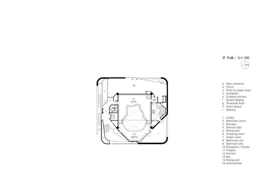 Ground floor plan of the 010 Building by Clouds AO