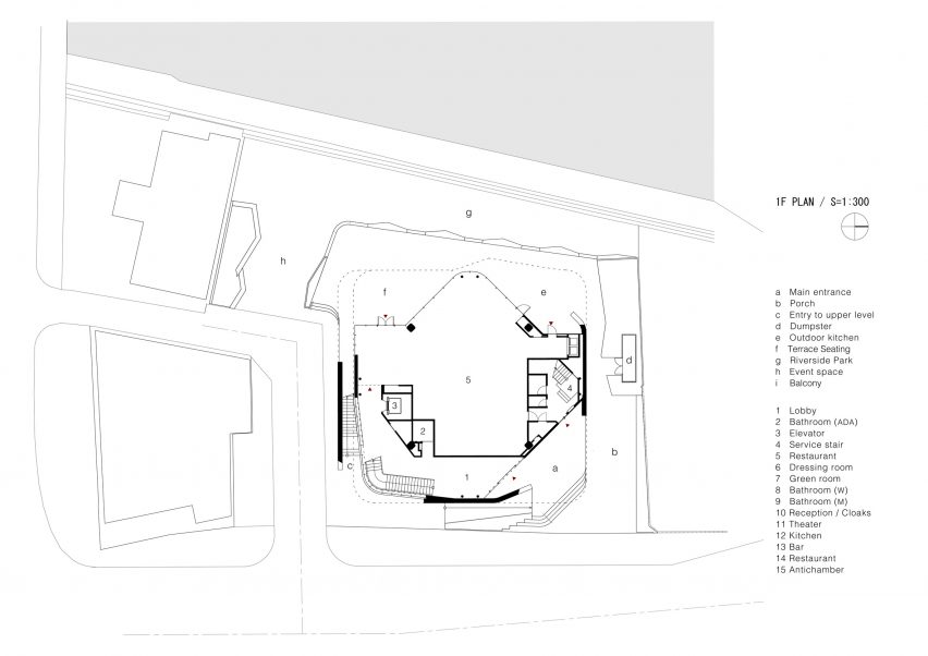 First floor plan of the 010 Building by Clouds AO
