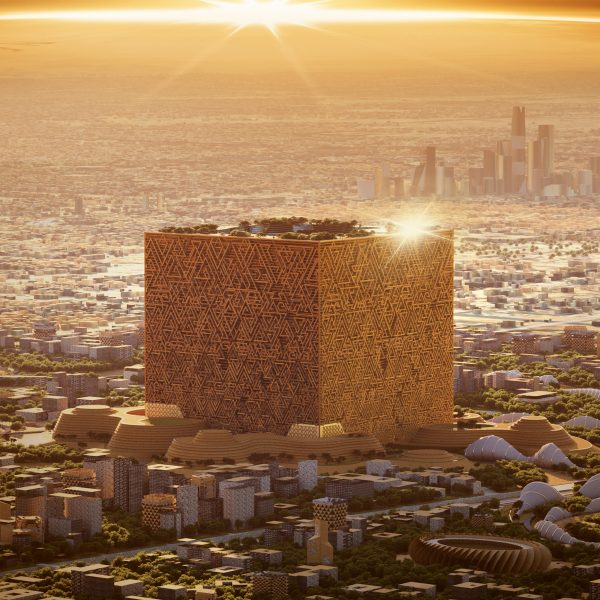 Giant cube-shaped supertall skyscraper in Riyadh