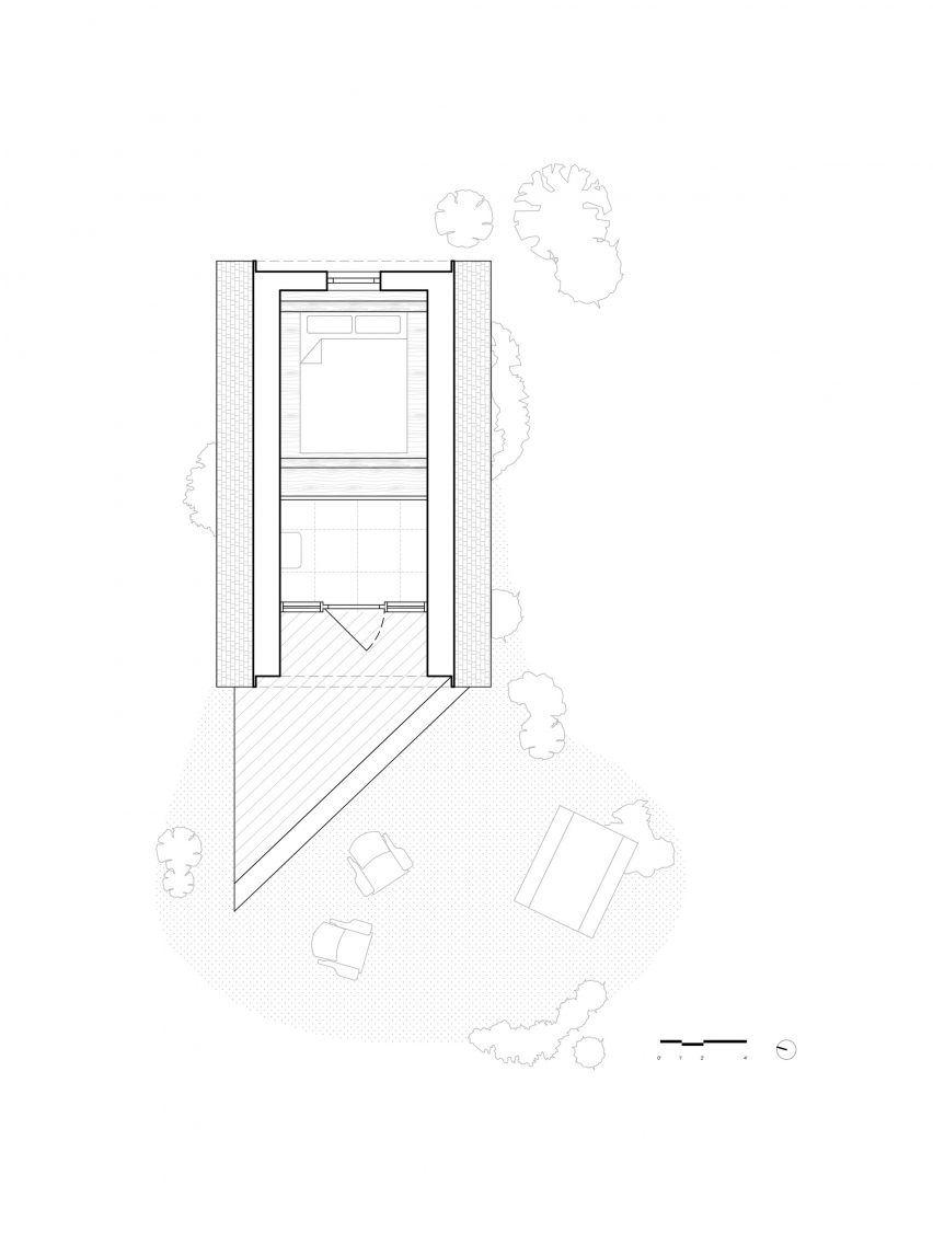 Farouche Tremblant rental cabin floor plan by Atelier l'Abri