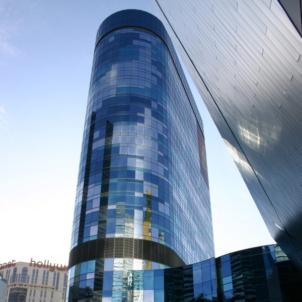 Exterior of the Harmon Hotelby Foster + Partners before it was demolished
