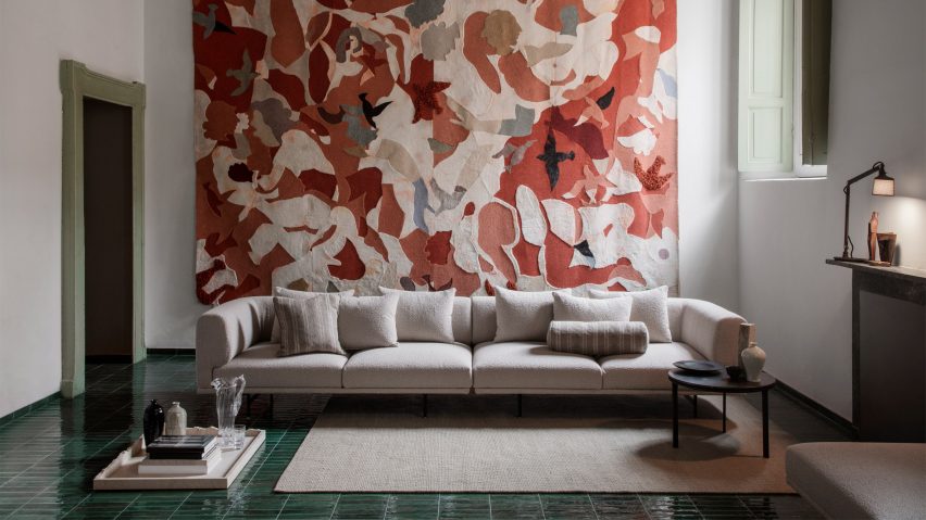 Living space at the Vipp pop-up hotel