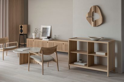 Living room corner in Hiroo Residence