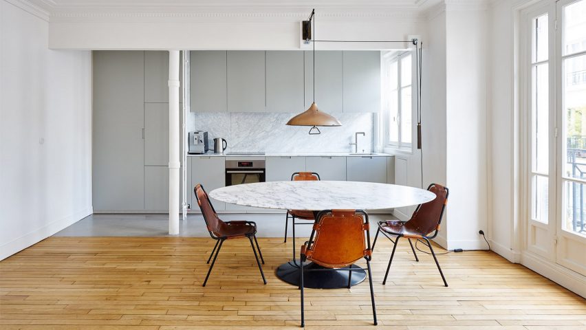 Parisian apartment with mix-and-match flooring