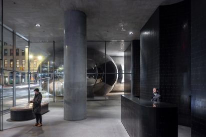 Anish Kapoor New York bean through lobby