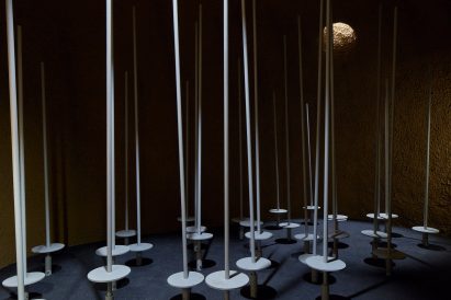 Climbable rods in insect museum in Montreal