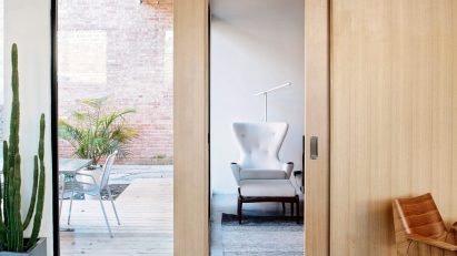 Pocket doors in Chicago apartment