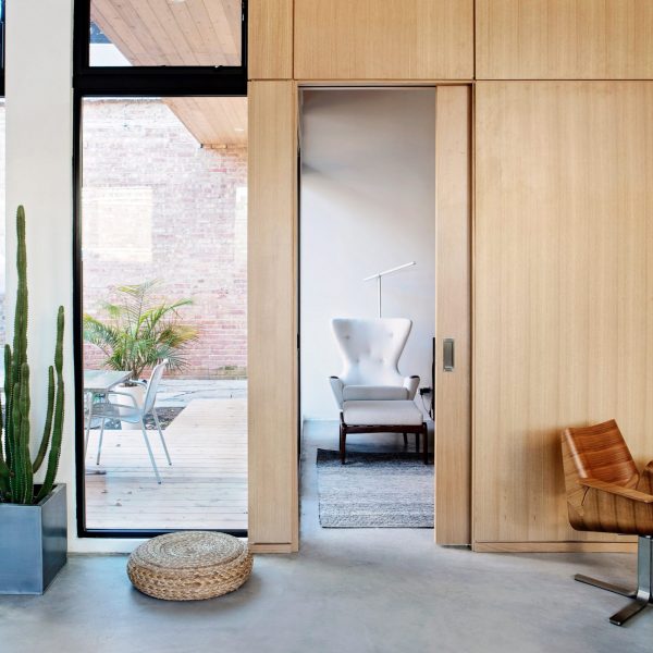 Pocket doors in Chicago apartment
