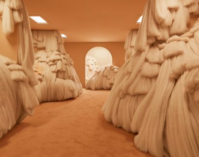 Cashmere Loro Piana installation at Milan Fashion Week