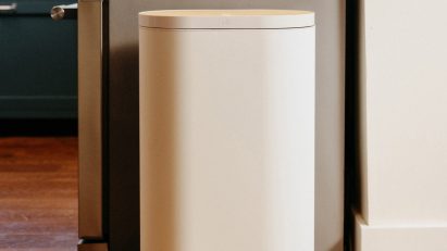 Photo of the Mill food waste bin in a kitchen