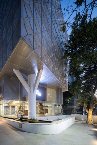 Water tank-like building in Bangalore