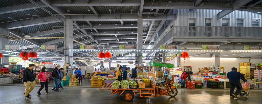 Open-air food market with tall ceilings by MVRDV