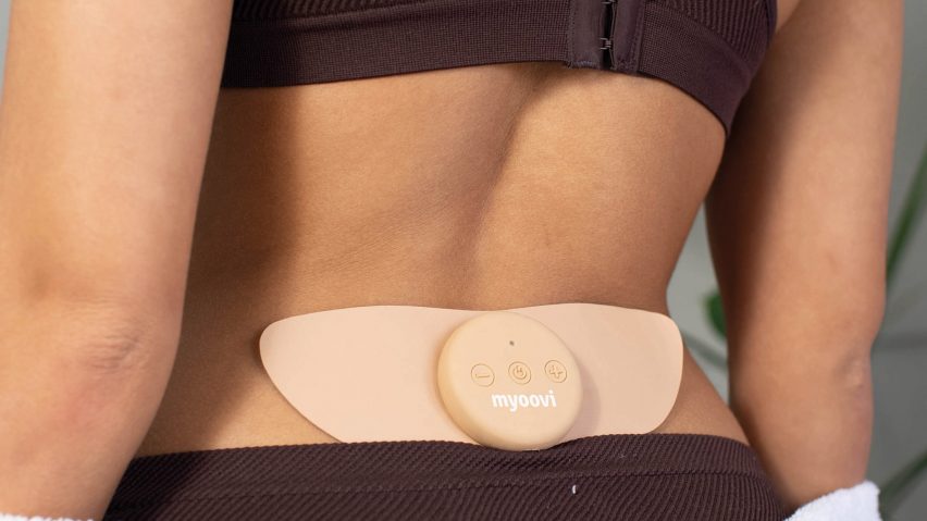 A Myoovi stuck onto a woman's back