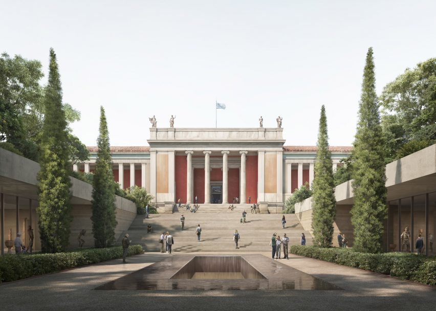 External render of National Archaeological Museum in Athens by David Chipperfield Architects