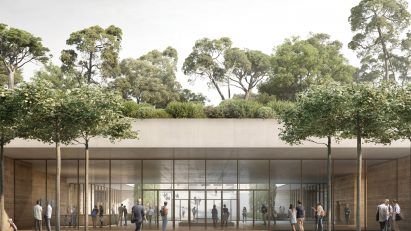 External render of National Archaeological Museum in Athens by David Chipperfield Architects