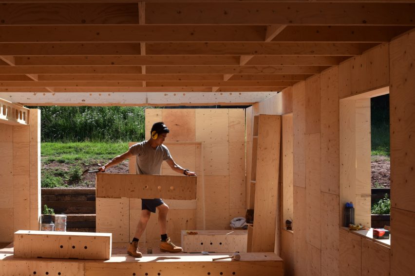 Construction of Nest House by Studio Bark