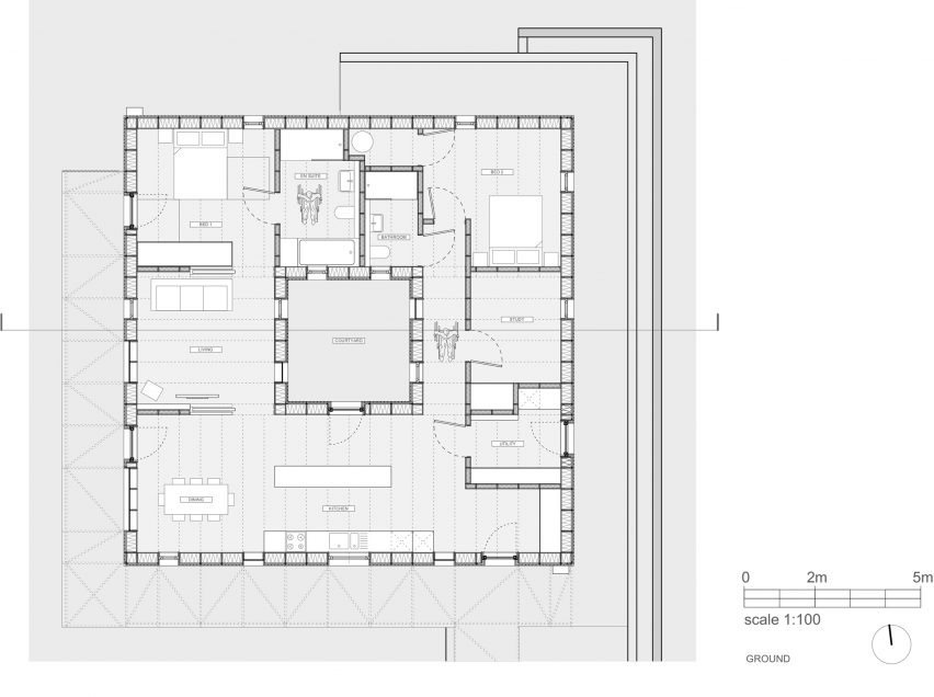 Floor plan of Nest House by Studio Bark