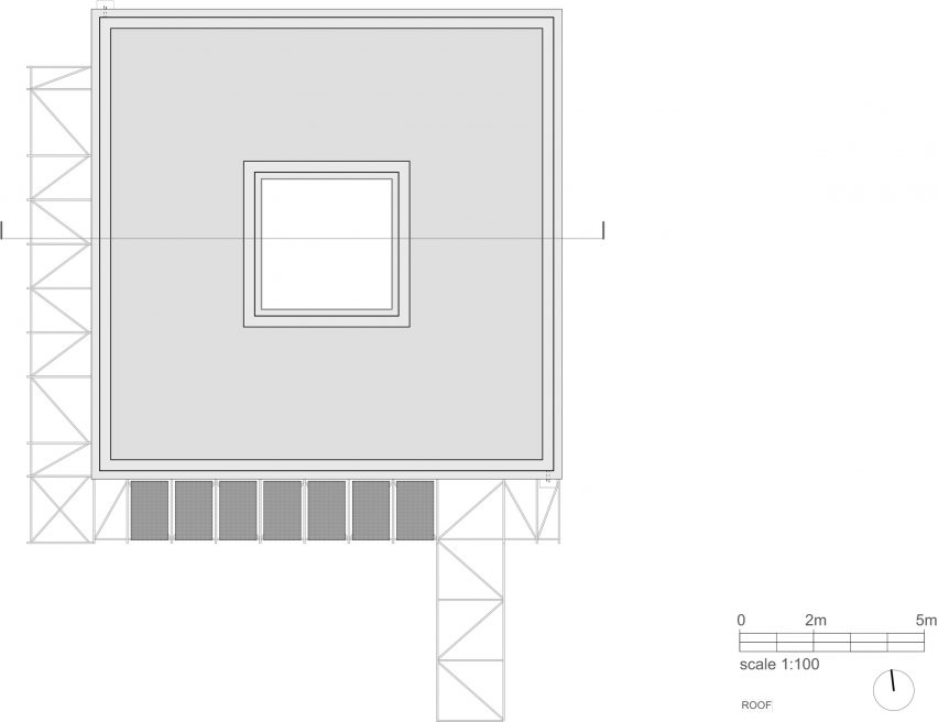 Roof plan of Nest House by Studio Bark