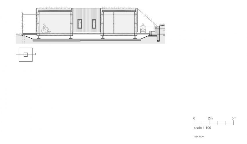 Section of Nest House by Studio Bark