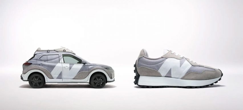 Nissan Kicks 327 and New Balance trainer