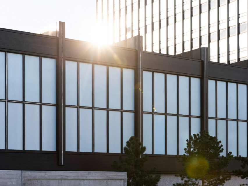 Exterior of New Century Hall by Sheppard Robson
